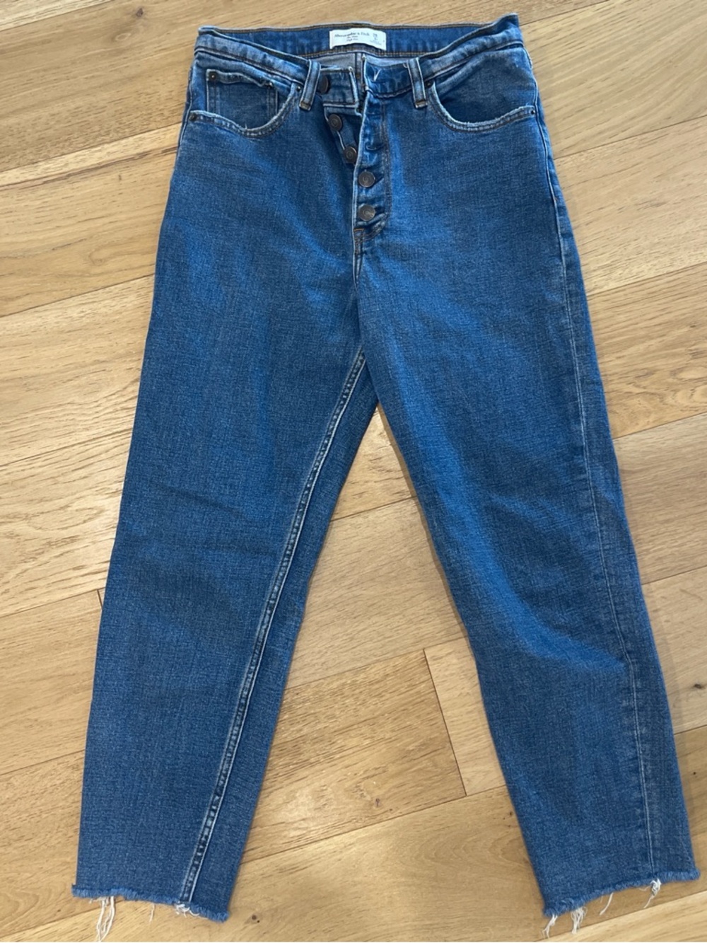 Abercrombie & Fitch Blue High-Rise Mom Jeans